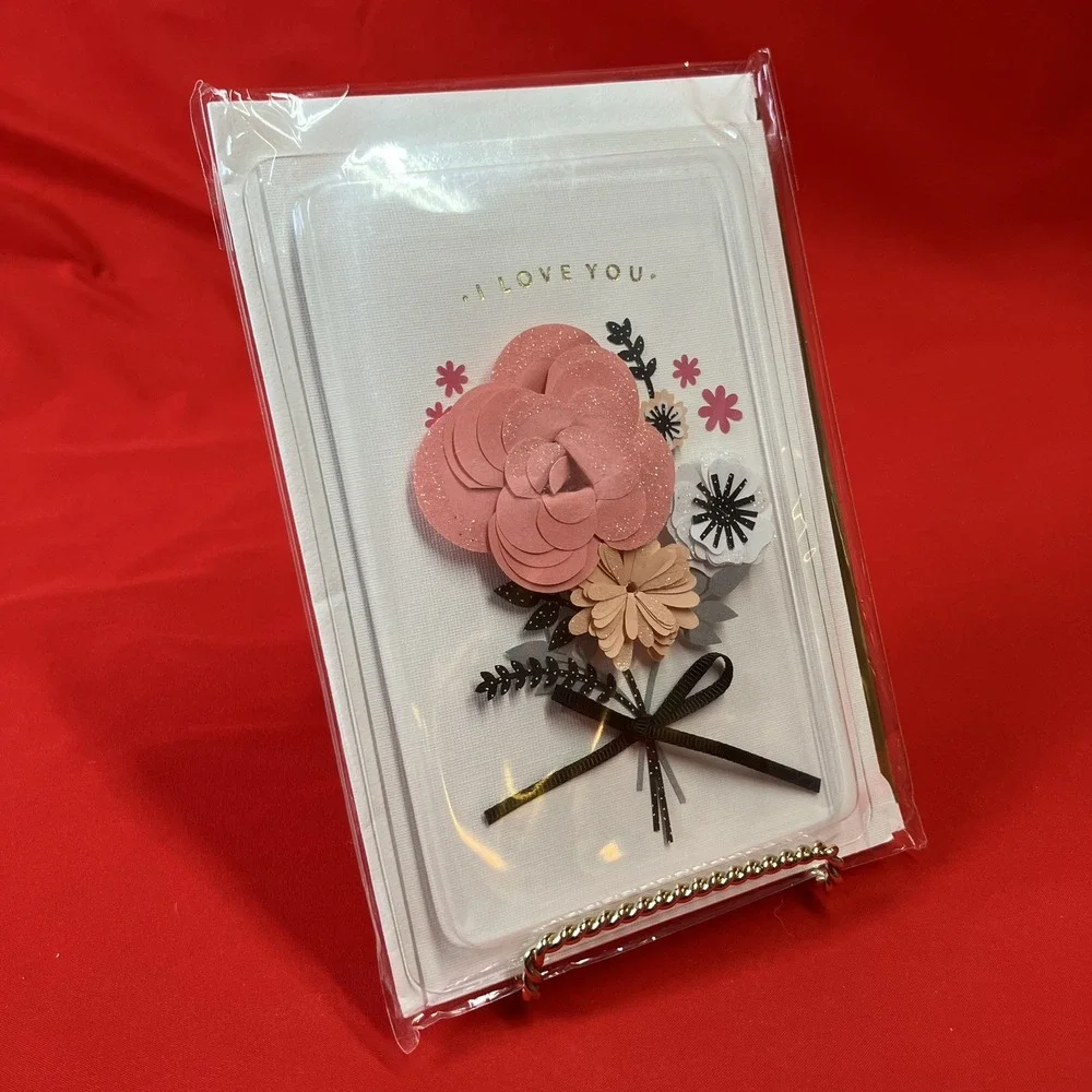Hallmark‎ Signature Valentine's Day 3D Card / Env. / Flower Bouquet Love / Wife